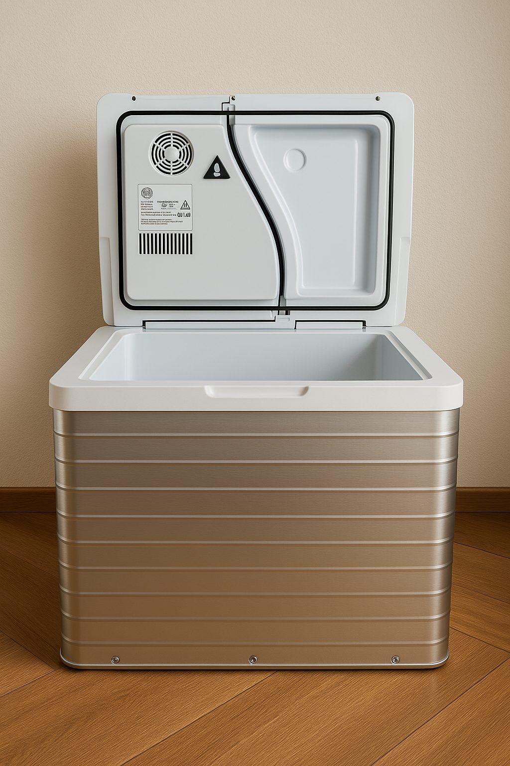 Elektrische Kühlbox in Aluminium-Optik