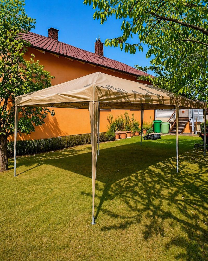 Faltpavillon 3 × 6 Meter im Garten
